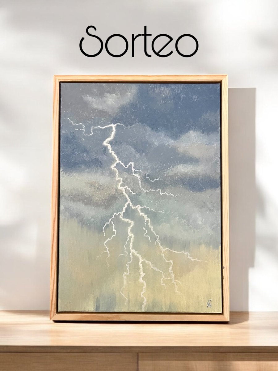 🎨✨SORTEO de un cuadro original! 

Estoy muy feliz de regalar este lienzo tan especial, ⚡️ “Lluvia sobre campos de cebada” es el agua antes de que nazcan las semillas; es vida, es fuerza, es madre tierra. 

 Para participar es muy sencillo:
1.Sigue mi cuenta.
2.Retuitea este