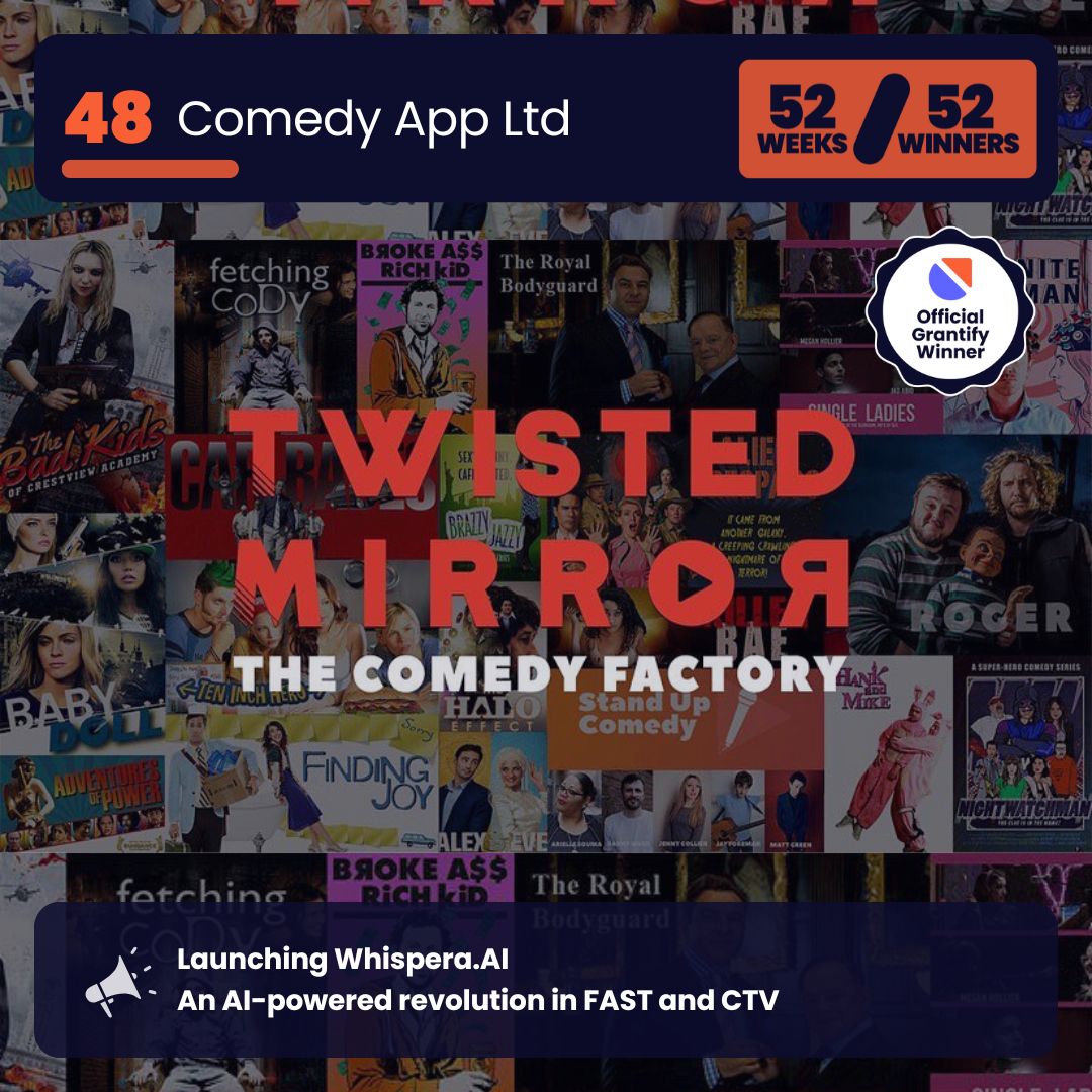 We’re thrilled to celebrate another Grantify-supported success story! Twisted Mirror has officially launched Whispera.AI, a cutting-edge AI platform revolutionising the Connected TV and FAST (Free Ad-Supported Streaming TV) markets.

Co-funded by Innovate UK,