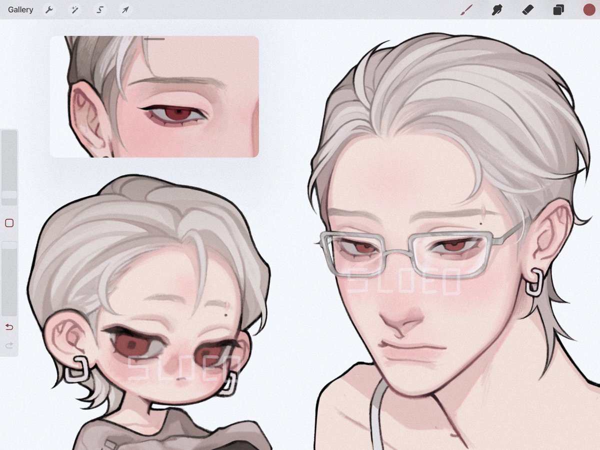 she wears glasses #oc #wip