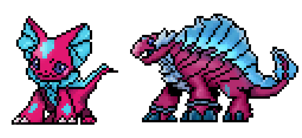 otro_jorch's tweet photo. Elizamon &amp; Dimetromon 

#Elizamon #Dimetromon #VITALBRACELET #pixelart #DigimonStoryOlymposXII #fanart #デジモン #fangame #Digimon       

They both come from the official art with little modifications to fit the official art https://t.co/81Wk7phEq1