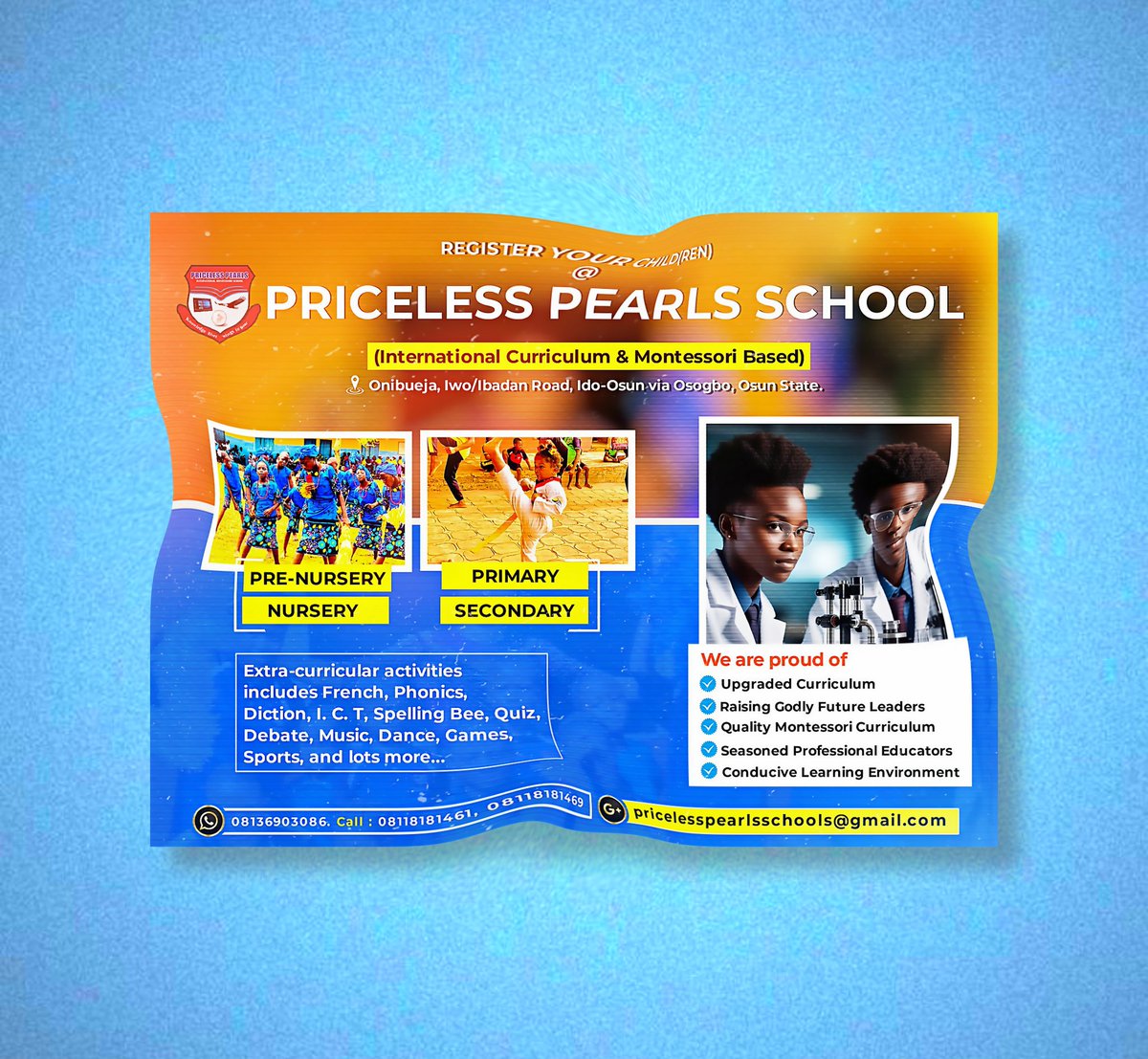Hesglorified's tweet photo. I found this beautiful design in my design archive. Just another one of my contributions when I was teaching at the school..
What have you got too?
#graphicdesigner
#thankgoditsfriday
#tgif
#brandidentity
#schoolflyer https://t.co/Xmw6fKWRsh