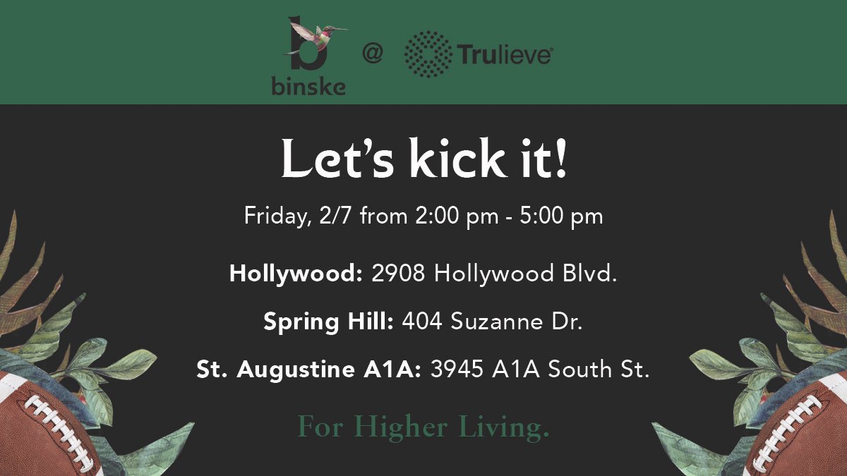 Stock up on binske for Sunday with our buds <a href="/Trulieve/">Trulieve</a> ! 💚🏈