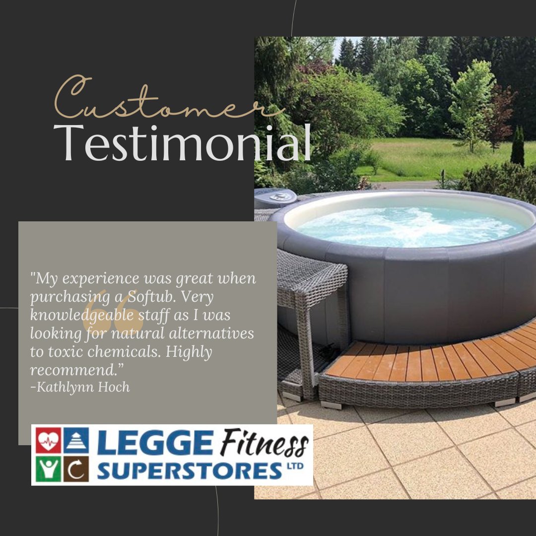 Thank you to Kathlynn Hoch for her positive review of the Softub. The Canadian made Softub Therapy Spa helps clients become more flexible and youthful and experience a higher quality of life, naturally.
Contact us for info!