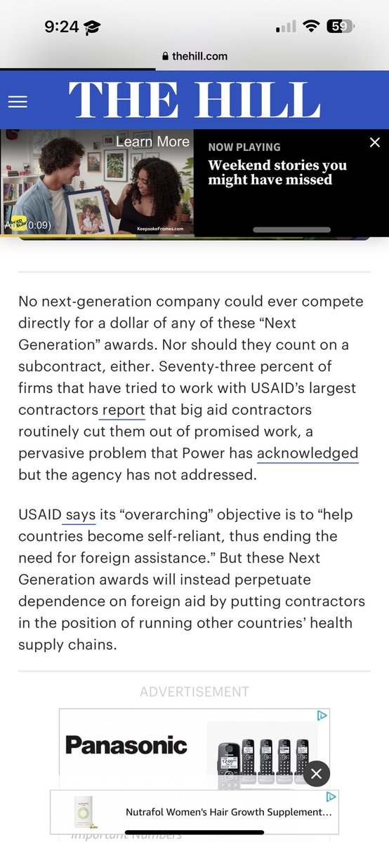Important piece on maladies of USAID- 
Was written and published in 2023… 

Walter Kerr was the incoming executive director of Unlock Aid, a global coalition of innovators focused on making aid agencies more innovative and results-oriented. <a href="/WalterAKerr/">Walter Kerr</a>.