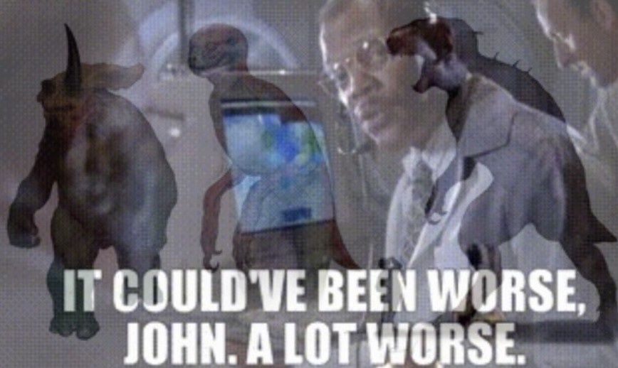 Krusty935's tweet photo. For those upset by the mutant in Jurassic world Rebirth, just remember... https://t.co/J60k8VDOYC