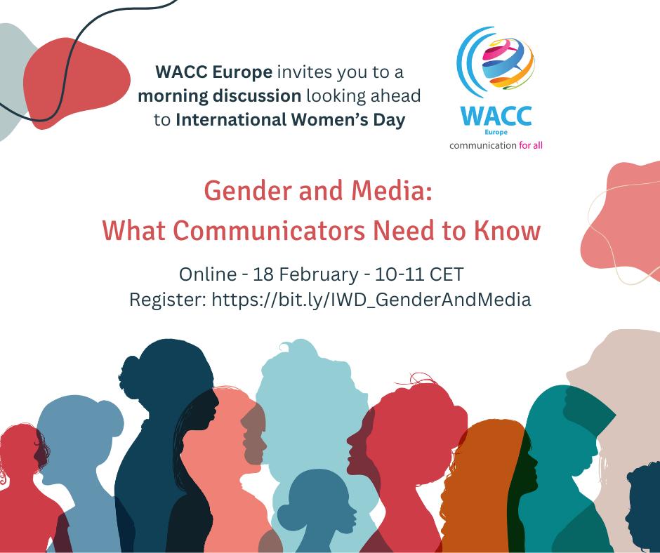 Where are we with #GenderEquality in the news &amp; our own channels? What should be messages &amp; actions on #InternationalWomensDay &amp; beyond? Join <a href="/WACCEuro/">WACC European Region</a> on 18 Feb to talk gender &amp; media. Register: bit.ly/IWD_GenderAndM…
#GenderJustMedia #IWD2025 #Beijing30  <a href="/whomakesthenews/">WACC WhoMakesTheNews</a>
