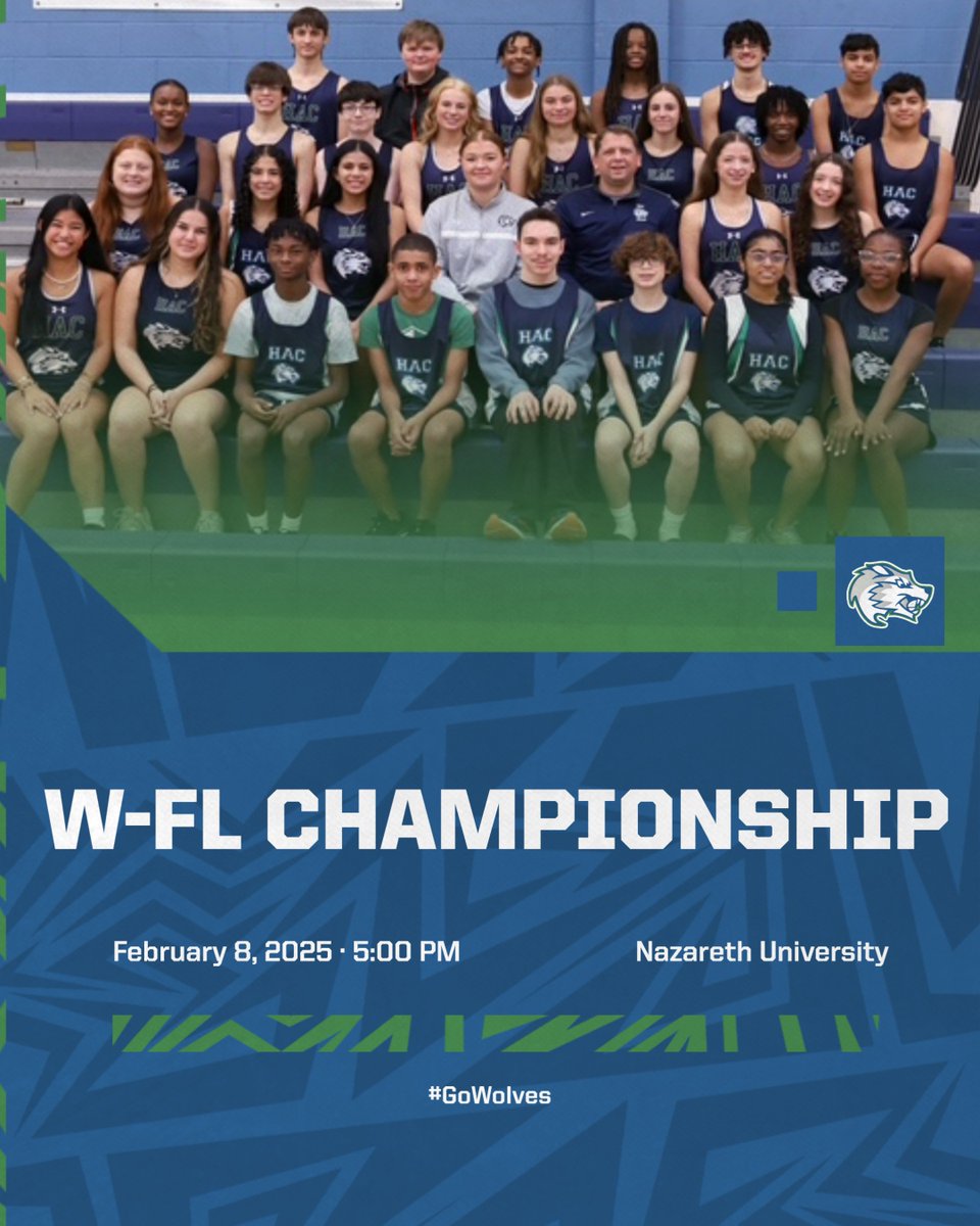 HACAthletics's tweet photo. ๐จWayne-Finger Lakes Championships๐จ
Good luck to the indoor #HACtrackandfield team today!!! ๐ช๐ฝ
๐ W-FL Indoor Track & Field Championships
๐ซ @Nazuniversity
๐ 5:00 PM
๐๏ธ $5.00
#GoWolves @HarleySchool @ACSRochester @PrimetimeBall_ @PickinSplinters https://t.co/j4fDx767nr