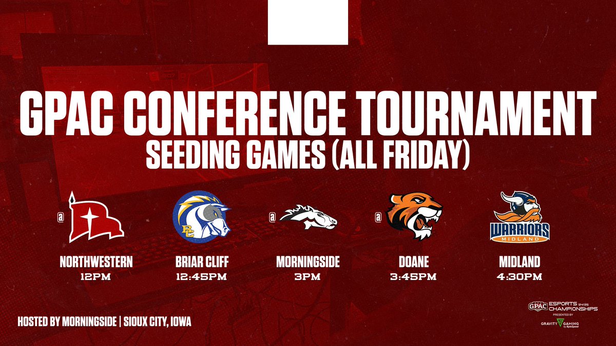 Hastings Broncos Rocket League looks to get going here in Sioux City, Iowa, as they get into GPAC Conference Tourney action in half an hour, first against Northwestern!