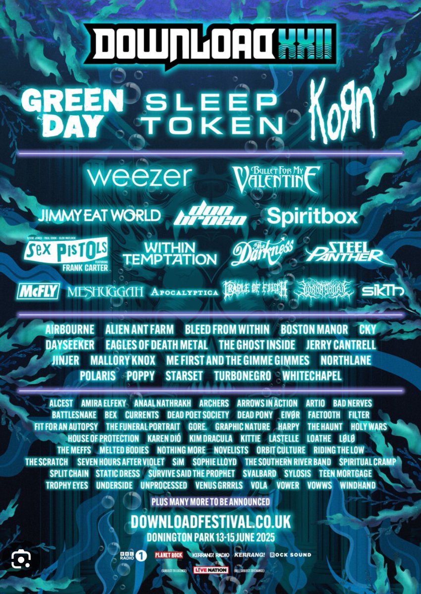 MMH_Radio's tweet image. Join @ben_jekyll tonight from 10pm for a @DownloadFest special edition
Shouting about this year's upcoming noise in a field with
@GreenDay
@Korn
@Weezer
@jimmyeatworld
@spiritboxband
@WTofficial
@meshuggah
@CradleofFilth
#website or #freeapp
Search for #mmhradio
