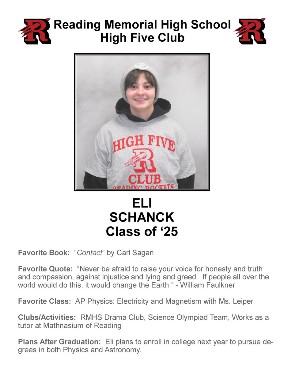 Reading Cooperative (@readingcoopbank) on Twitter photo Congratulations to Eli Schanck on becoming the newest member of the <a href="/RocketsRMHS/">Reading, Ma Rockets</a> High Five Club! #Classof2025 #GoRockets <a href="/TheOrbitofRMHS/">The Orbit of RMHS</a> <a href="/ReadingSchools/">ReadingPublicSchools</a> <a href="/TownOfReadingMA/">Town of Reading, MA</a> Congratulations to Eli Schanck on becoming the newest member of the <a href="/RocketsRMHS/">Reading, Ma Rockets</a> High Five Club! #Classof2025 #GoRockets <a href="/TheOrbitofRMHS/">The Orbit of RMHS</a> <a href="/ReadingSchools/">ReadingPublicSchools</a> <a href="/TownOfReadingMA/">Town of Reading, MA</a>