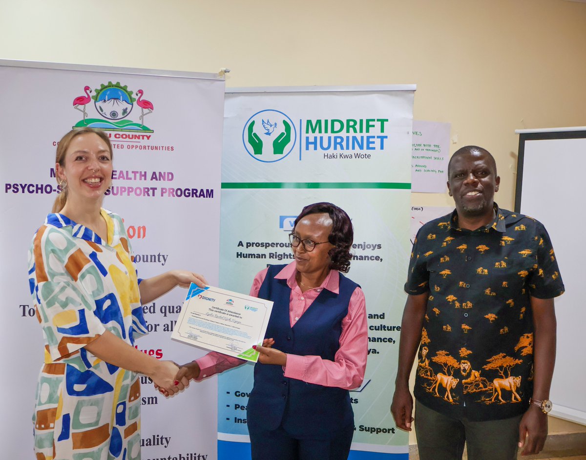 Midrifthurinet's tweet photo. Congratulations to the new Psychological First Aid (PFA) Master Trainers.
@DIGNITY_INT @DignityDK @MOH_Kenya @NakuruCountyGov 
https://t.co/xesG15mUWN https://t.co/2i1QbeaCqZ