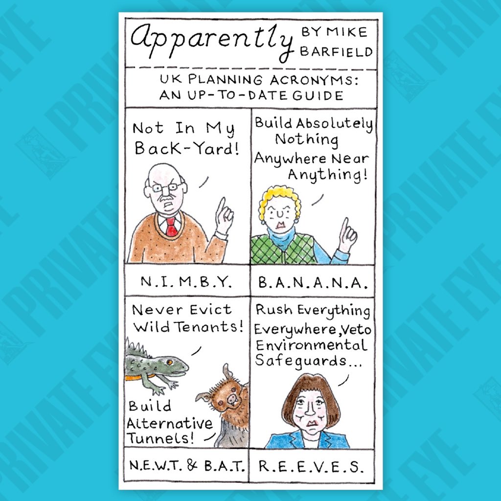 UK planning acronyms: an up-to-date guide

From the new Private Eye, out now.