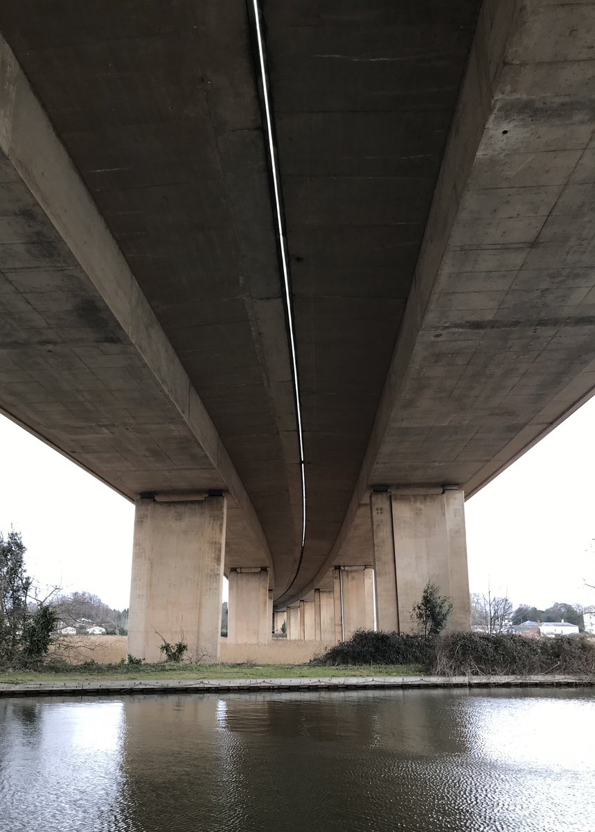 Did our final section of the Exe Valley Way today. Exeter to Starcross. 
Here is the M5.