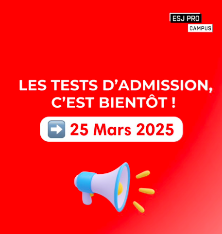 ESJPRO's tweet photo. 📢 Les tests d’admission de l’@ESJPro approchent !

🎥Tu rêves de devenir journaliste ?📰

Bonne nouvelle : le 25 mars 2025, l'ESJ Pro organise sa journée de tests d'admission !

Pour en savoir plus : https://t.co/thTBgNdv7v

#journalisme #orientation #esjpro https://t.co/tOFbAmtDQx