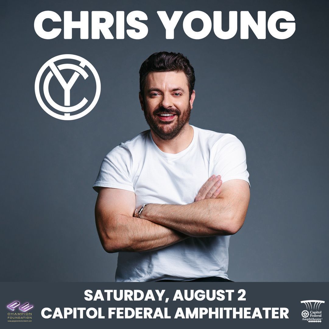 Just announced! @PepperEnt Presents @Chrisyoungmusic at the Capitol Federal Amphitheater on Saturday, August 2!

Presale starts on Wednesday, February 12! Register here: buff.ly/4hD7Avx   

Tickets go on sale Friday, February 14 at 10:00 AM through @Selectaseat.