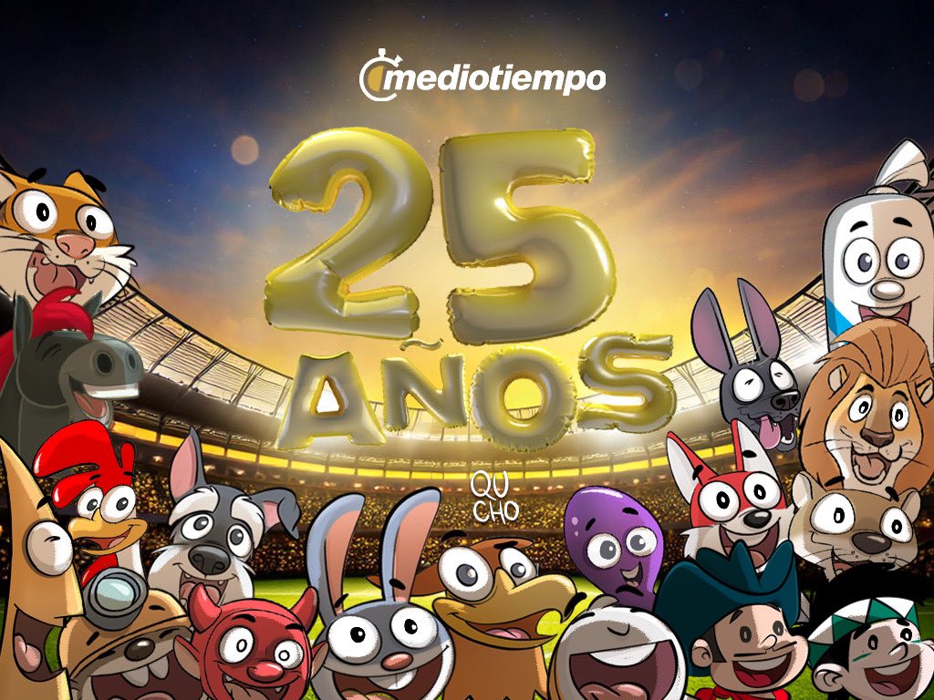 mediotiempo's tweet photo. ¡SOBRINOOOS, HOY CUMPLIMOS 25 AÑOS! 🥹⚽️

¡Gracias por acompañarnos este tiempo! ¡Gracias por ser parte de esta familia periodística! 

Por más historias y anécdotas juntos…⚽️🎂

El cartón de @qucho 

#mediotiempo25años
#ContigoEnLosRecuerdos https://t.co/rVKu2bWUXl