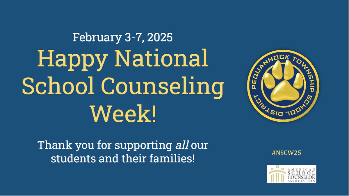 Happy #NationalSchoolCounselingWeek to our outstanding team of counselors and their peers across the nation. Thank you for supporting our students, staff and families with your work! #NSCW25