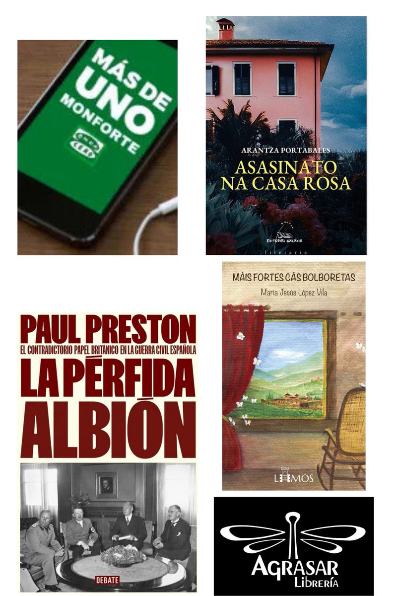 Este venres preséntase en Monforte "Máis fortes cás bolboretas", libro póstumo de Mª Jesús López Vila, é a primeira novela publicada baixo o novo selo editorial LEEMOS de <a href="/LibreriaAgrasar/">Librería Agrasar</a>. É unha das recomendacións que nos deixa en +d1 Jacobo Rodríguez ondacero.es/emisoras/galic…