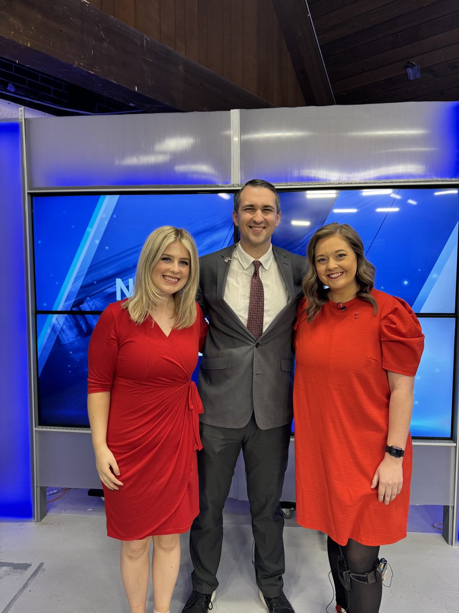 JessicaBlumWx's tweet photo. It’s #WearRedDay in honor of @HeartNebraska, so #GoRedNE ❤️ https://t.co/1Fm9doAw1d