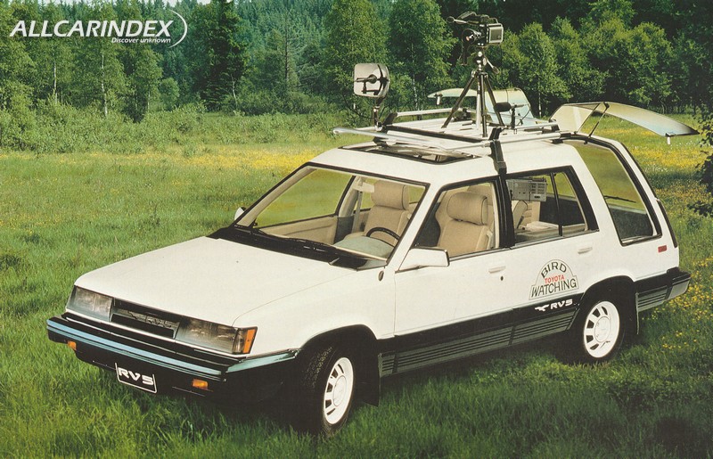 BeardedWrencher's tweet photo. 1982 Toyota Sprinter Carib RV5 prototype. I believe this was showcased at the 1981 Tokyo Auto show. Featuring gullwing rear windows and equipment for bird watching.
#SprinterCarib #prototypecar #AL25 https://t.co/AapzQtTYIP