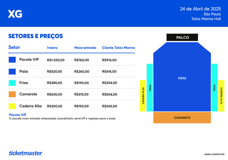 XGBRASIL_'s tweet image. OS VALORES DO SHOW DO XG EM SÃO PAULO!