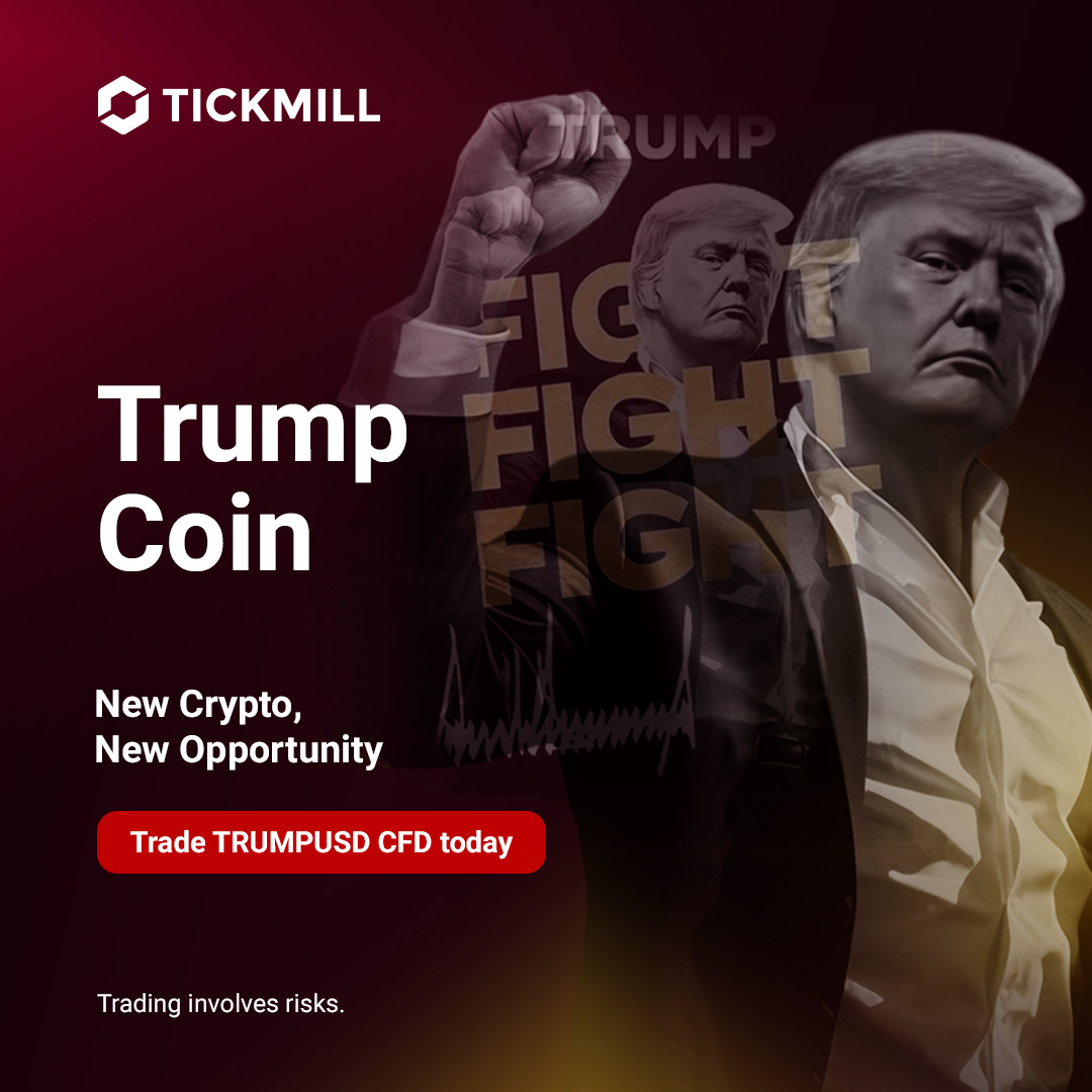 📢 New crypto alert! 𝗧𝗿𝘂𝗺𝗽 𝗖𝗼𝗶𝗻 is now available at Tickmill.  Trade TRUMPUSD CFD with tight spreads and fast execution! Start today 👉  https://t.co/DKf3rwROrg #TRUMPUSD #TrumpCoin #Cryptocurrencies  #TradingCrypto