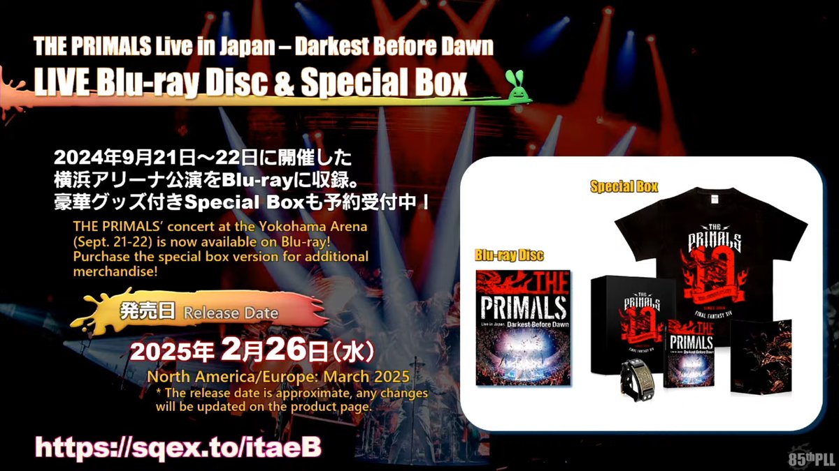 Nova_Crystallis's tweet photo. #PLL85 'The Primals Live in Japan - Darkest Before Dawn LIVE' Blu-ray disc &amp; special box will release Feb. 26, 2025 in North America and Europe. https://t.co/9hJQyR5dY8