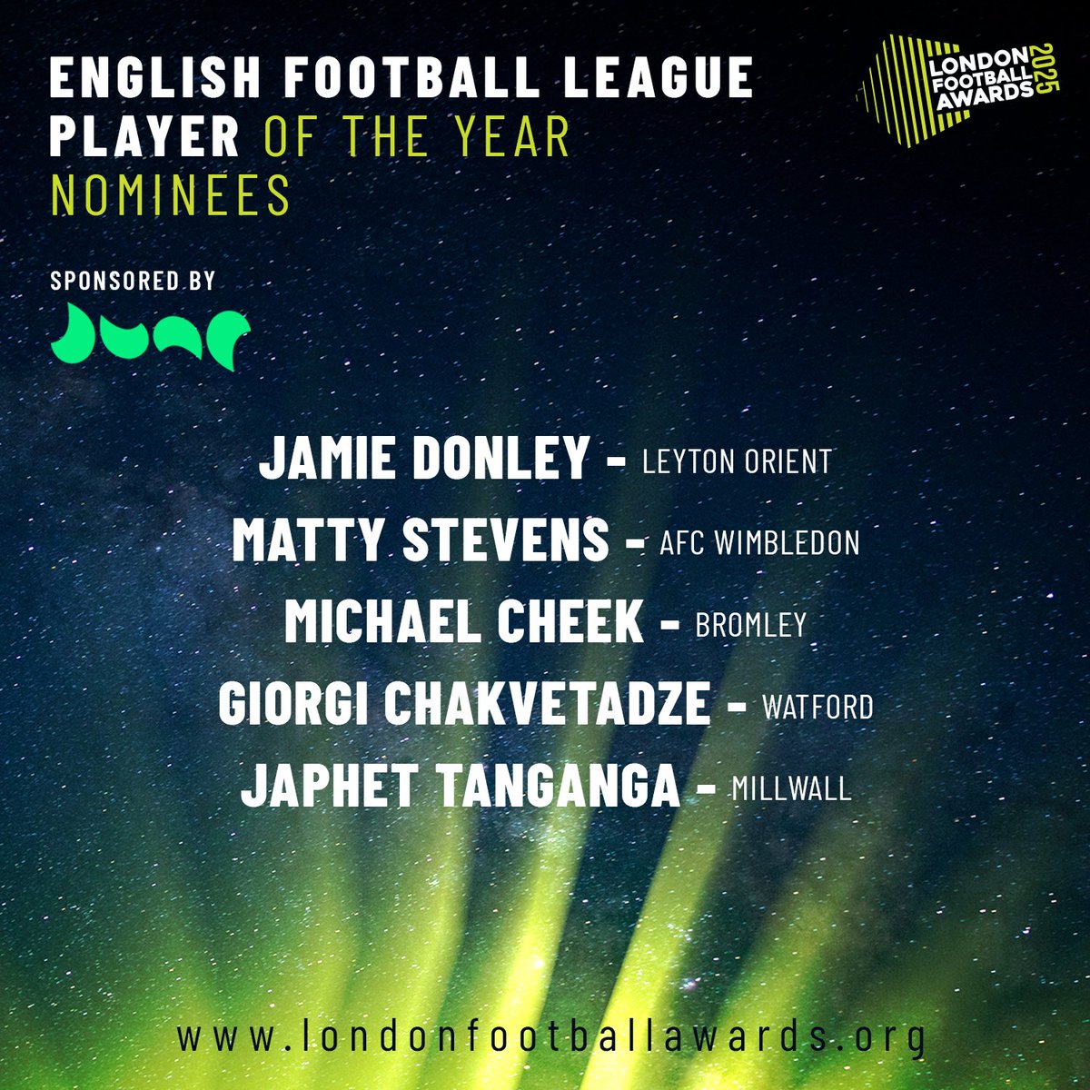 Spurs_Academy's tweet photo. Congratulations to @JoshKeeley and @JamieDonley9 who have both been nominated in their respective categories at the London Football Awards! 👊

The winners are announced on February, 27th, good luck lads! 🤍

#LFA2025 https://t.co/o7Qx9QKHNH
