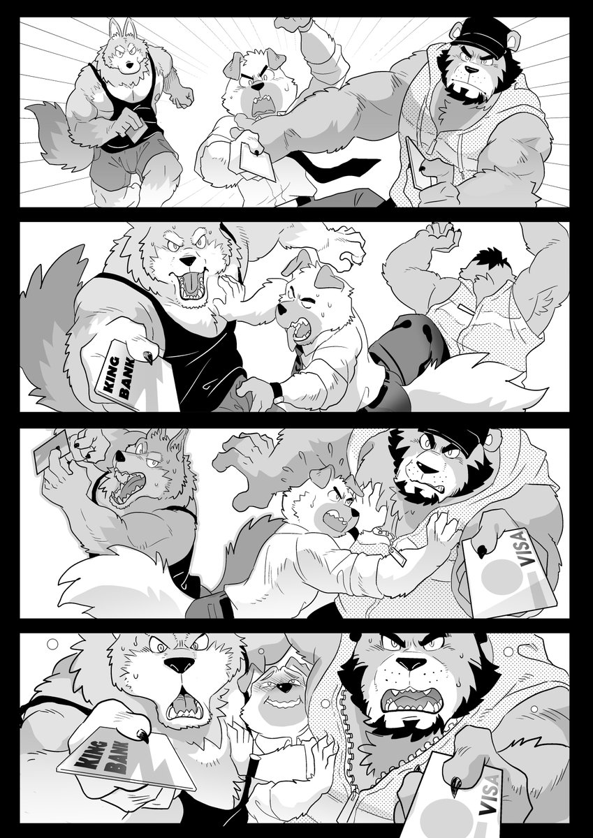 When you and your best friends rush to pay the bill:
你和兄弟爭相結帳的時候: