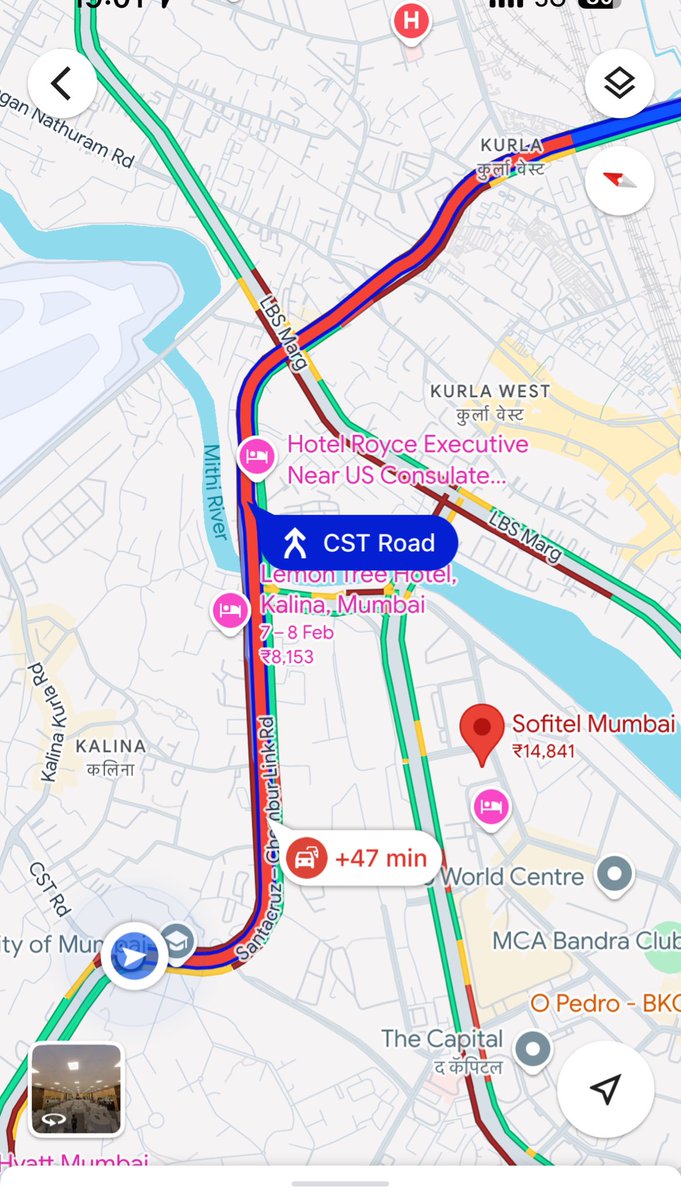 Swacch sansaar (@swacch_sansaar) on Twitter photo 50 min jam from Hyatt to CST KURLA
KYA HOGAYA AAJ??? SCLR bleeding red
<a href="/MTPHereToHelp/">Mumbai Traffic Police</a> <a href="/RoadsOfBombay/">RoadsOfBombay🇮🇳 Mumbai TrafficUpdates👍!</a> <a href="/RoadsOfMumbai/">Roads of Mumbai</a> <a href="/zoru75/">Zoru Bhathena</a> <a href="/MumbaiPolice/">मुंबई पोलीस - Mumbai Police</a> <a href="/CPMumbaiPolice/">Commissioner of Police, Greater Mumbai</a> 50 min jam from Hyatt to CST KURLA
KYA HOGAYA AAJ??? SCLR bleeding red
<a href="/MTPHereToHelp/">Mumbai Traffic Police</a> <a href="/RoadsOfBombay/">RoadsOfBombay🇮🇳 Mumbai TrafficUpdates👍!</a> <a href="/RoadsOfMumbai/">Roads of Mumbai</a> <a href="/zoru75/">Zoru Bhathena</a> <a href="/MumbaiPolice/">मुंबई पोलीस - Mumbai Police</a> <a href="/CPMumbaiPolice/">Commissioner of Police, Greater Mumbai</a>