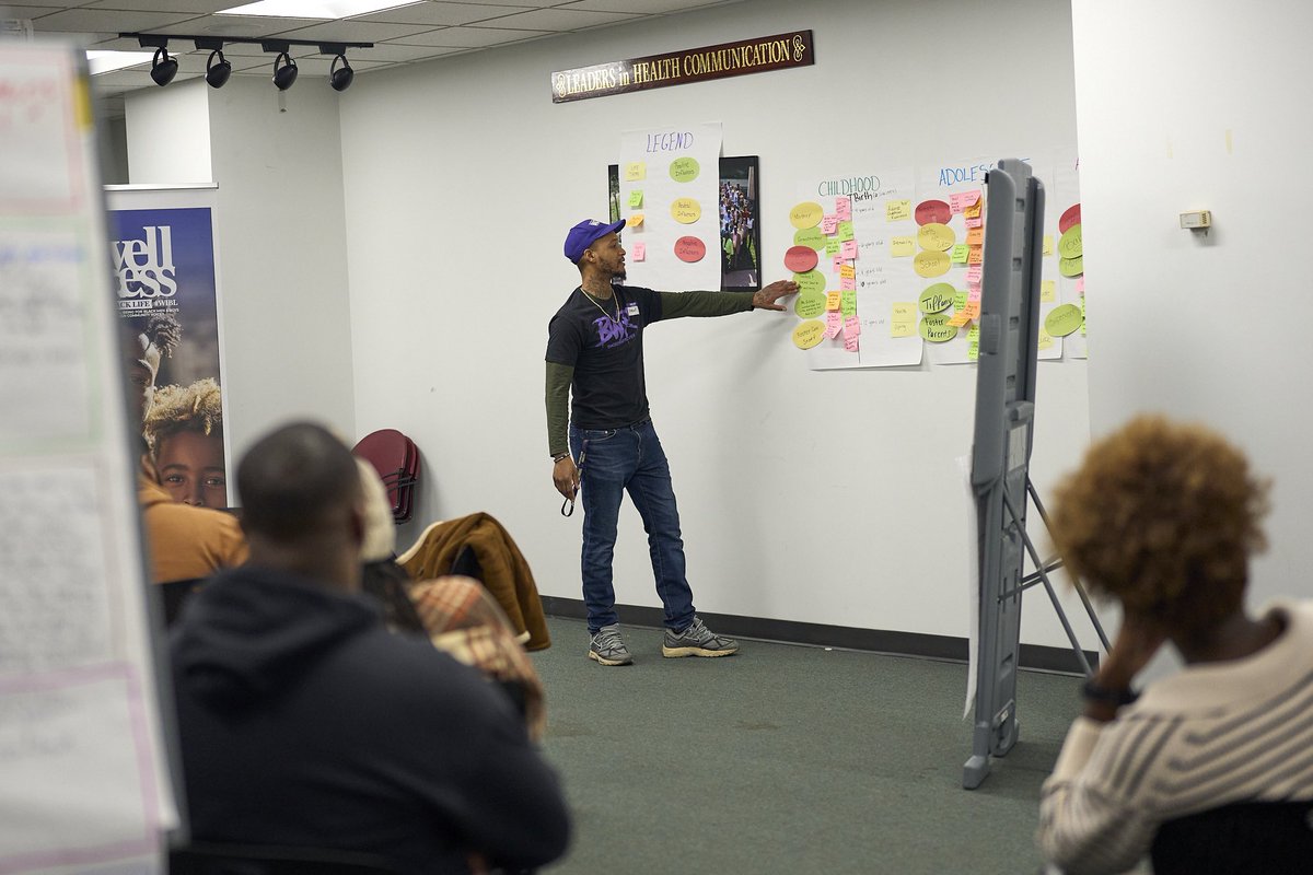 WellnessBlkLife's tweet photo. Last week, @JohnsHopkinsCCP facilitated the Wellness in Black Life discussion, bringing community voices together to define well-being for Black men and boys. Powerful conversations, interactive activities, and collective reflection made this a meaningful space for growth. #WIBL https://t.co/jszDHq3tEF