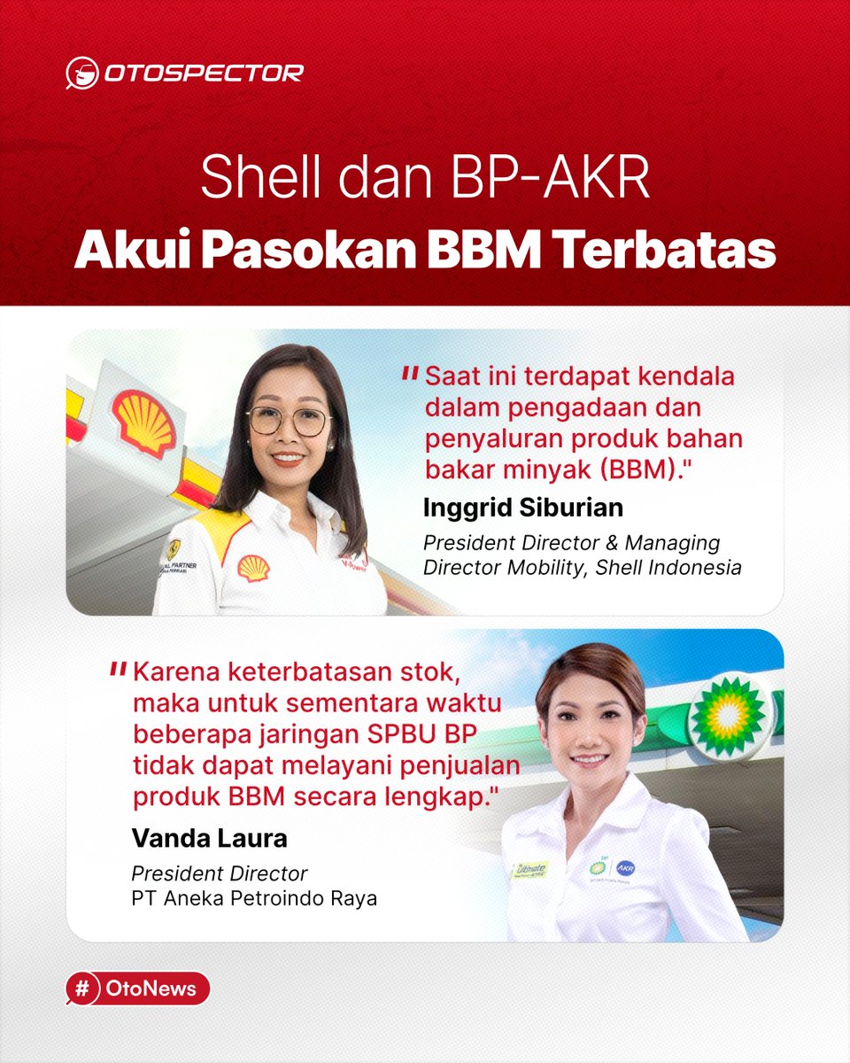 otospector's tweet image. Kekosongan stok bahan bakar terjadi di sejumlah SPBU swasta seperti Shell dan BP-AKR. Hanya saja belum ada penjelasan, apa penyebab kelangkaan stok BBM ini. Apakah Otofriends juga merasakannya?
#spbushell #spbubp #shellindonesia #bpakr