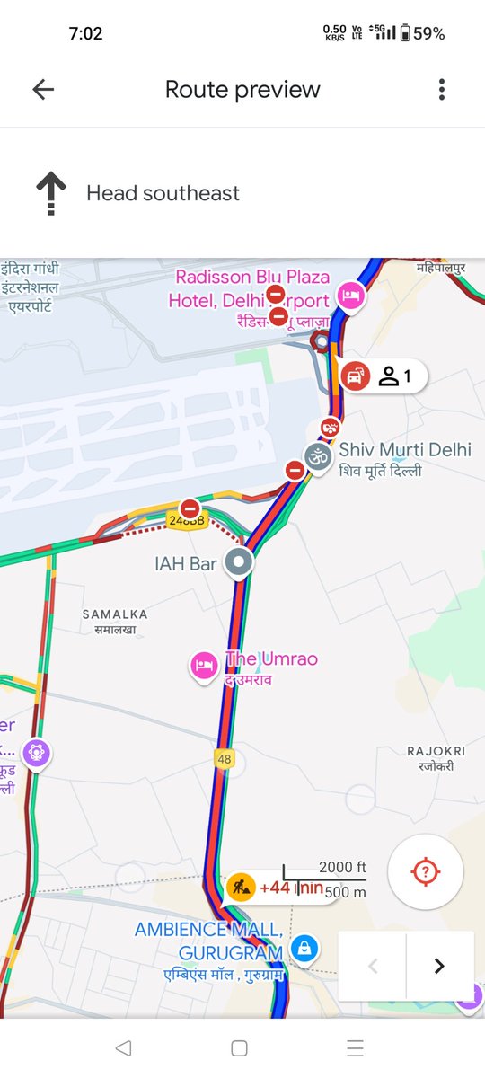 60-70 mins+ traffic jam at NH-48 from Gurgaon-Delhi border to Mahipalpur.
Stopping Dwarka xpsway traffic intermittently b4 merging near ShivMurti, can help NH-48 traffic move.

But how can we work?

<a href="/NHAI_Official/">NHAI</a>
<a href="/nitin_gadkari/">Nitin Gadkari</a> 
<a href="/OfficeOfNG/">Office Of Nitin Gadkari</a>
<a href="/PMOIndia/">PMO India</a>
<a href="/dtptraffic/">Delhi Traffic Police</a> 
<a href="/LtGovDelhi/">LG Delhi</a>