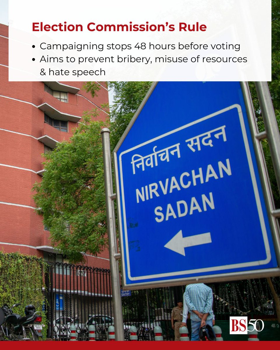bsindia's tweet photo. #BSEdit | Political campaigning deadline: The silent period has become redundant
Read here: https://t.co/H3eXKak3zx
#elctions #ElectionCommission #ECI https://t.co/KYADA4cfLW