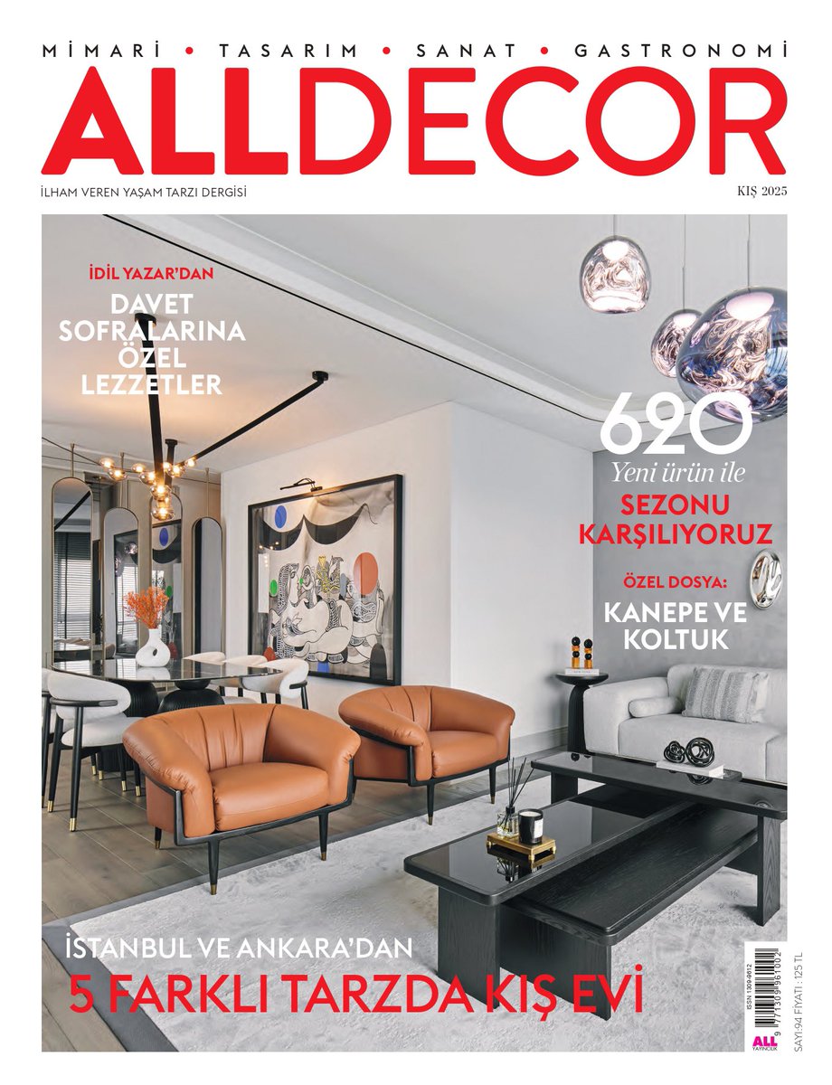 "Benim için kış mevsimi, evde daha fazla vakit geçirmek ve her anın tadını doyasıya çıkarmak demek. Yalnız kaldığım anlarda kanepeye uzanıp film izlemek, kitap okumak, sıcak bir şeyler yudumlamak… 

Alldecor Kış 2025 sayısı tüm dijital platformlarda ve pek yakında bayilerde...