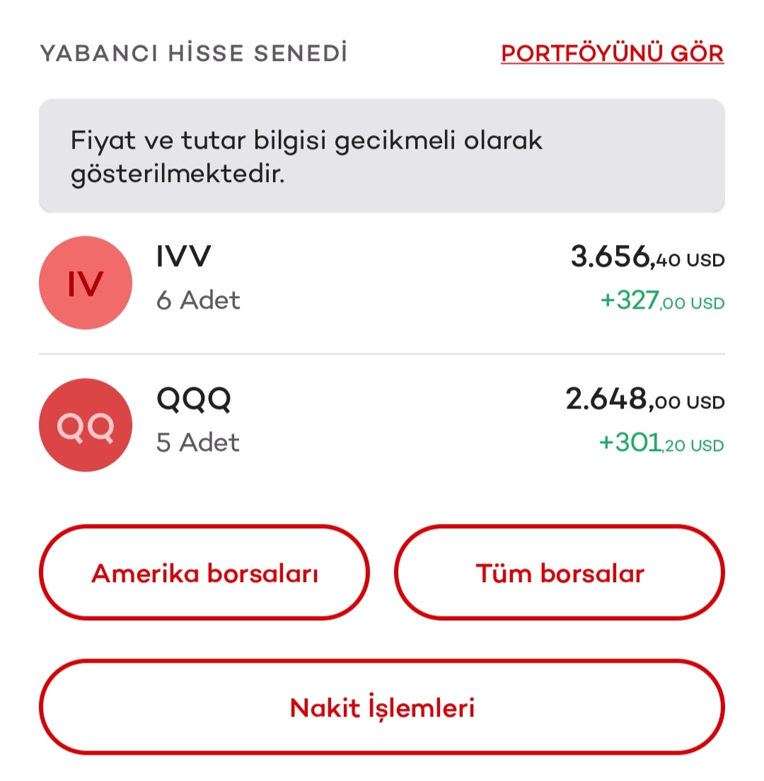 mirilikerem's tweet photo. 6 Ocak tarihli #ABD endeks fonlarimizin getirileri
28 dolar net kâr (+%0.7)
#ABDendeks #ABDfon #IVV #QQQ #Nasdaq #SP500 #ETF #Yatırım #Borsa #Hisse #Fon #YurtdışıYatırım #PasifGelir #Portföy #YatırımDanışmanlığı #Finans #Piyasa #Ekonomi #Getiri #Birikim https://t.co/wXFUpyYfRI