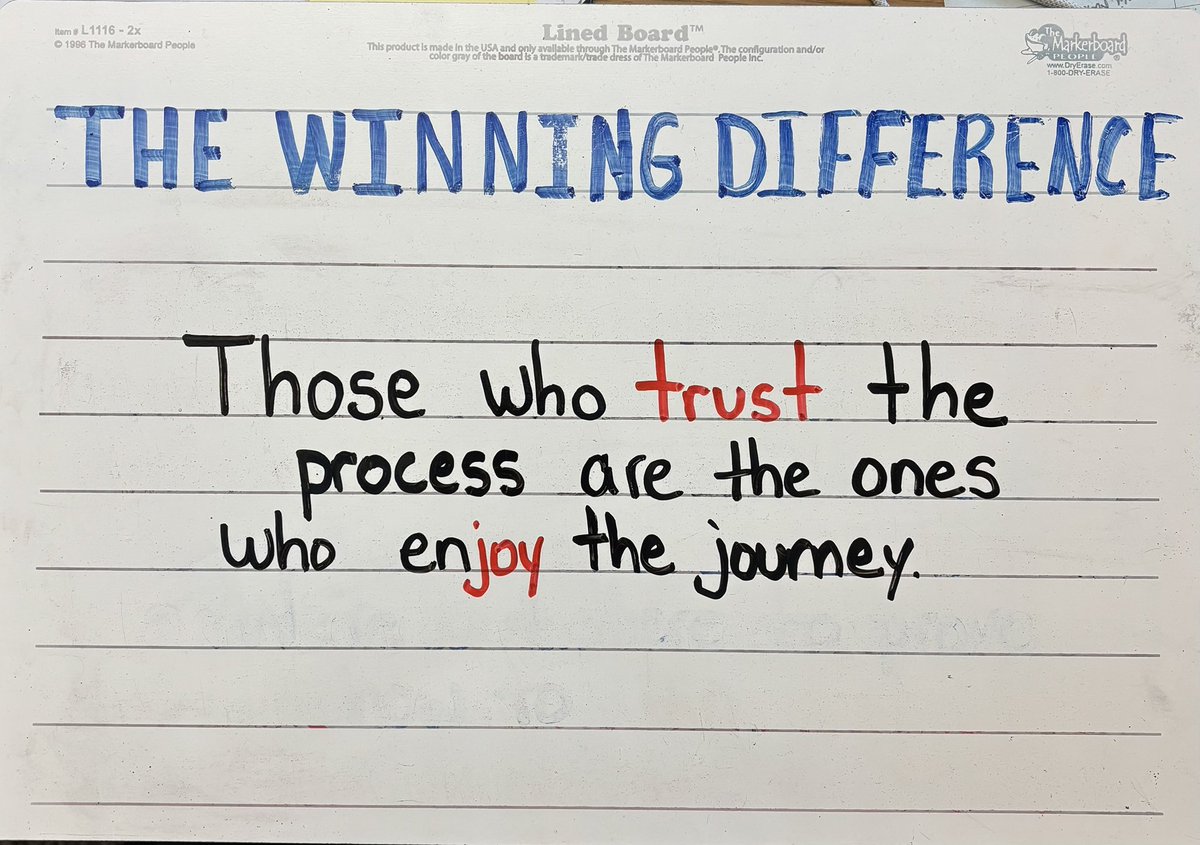 Those who trust the process are the ones who enjoy the journey.