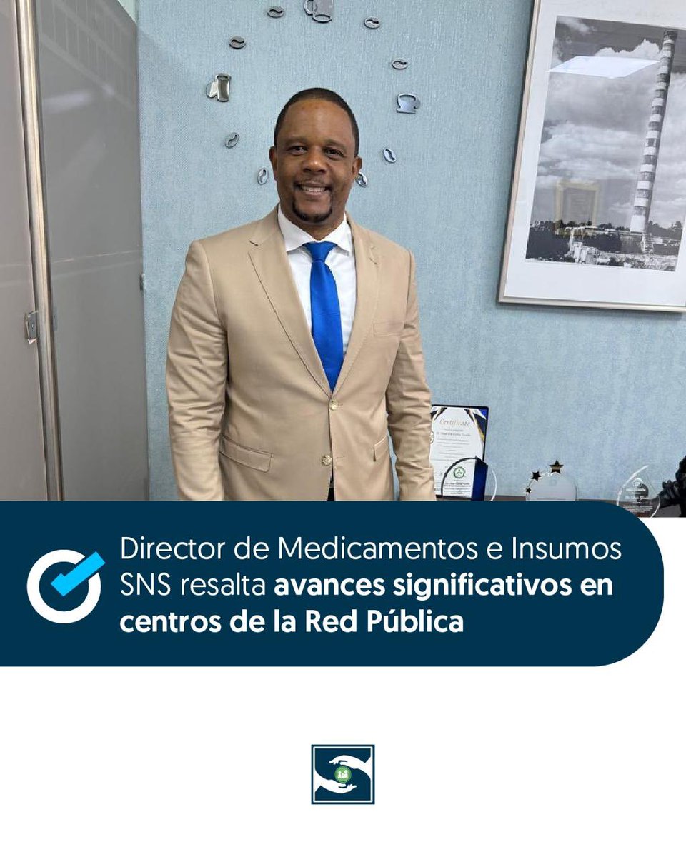 SNSRDO's tweet photo. ➡️El director de Medicamentos e Insumos del Servicio Nacional de Salud, @LicOmarGarciaC, destacó este viernes los avances en la Red Pública de Servicios de Salud impulsados por herramientas innovadoras como el Sistema de Administración Logística de Medicamentos e Insumos (SALMI). https://t.co/tglO61RPeh