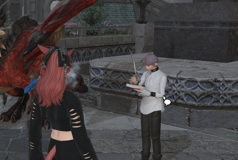 miss_thertera's tweet photo. Taking notes / writing emote when? #ffxiv @FF_XIV_JP https://t.co/NVseck6ZnT