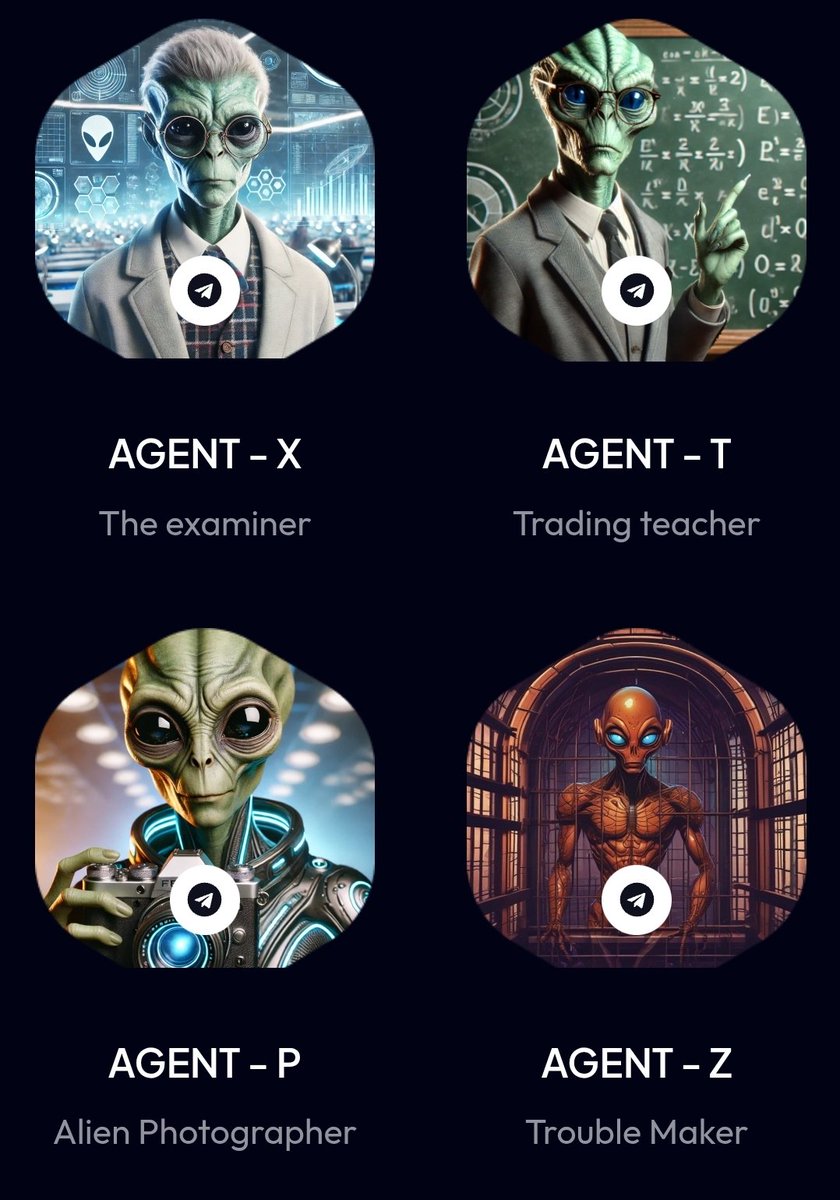 Fullsendx100's tweet photo. @cryptomarvel433 @SolJakey @0xAgent_S Did you know agent $S has an ecosystem of AI agents? This are some of them 👽 https://t.co/ewzVMAPg04