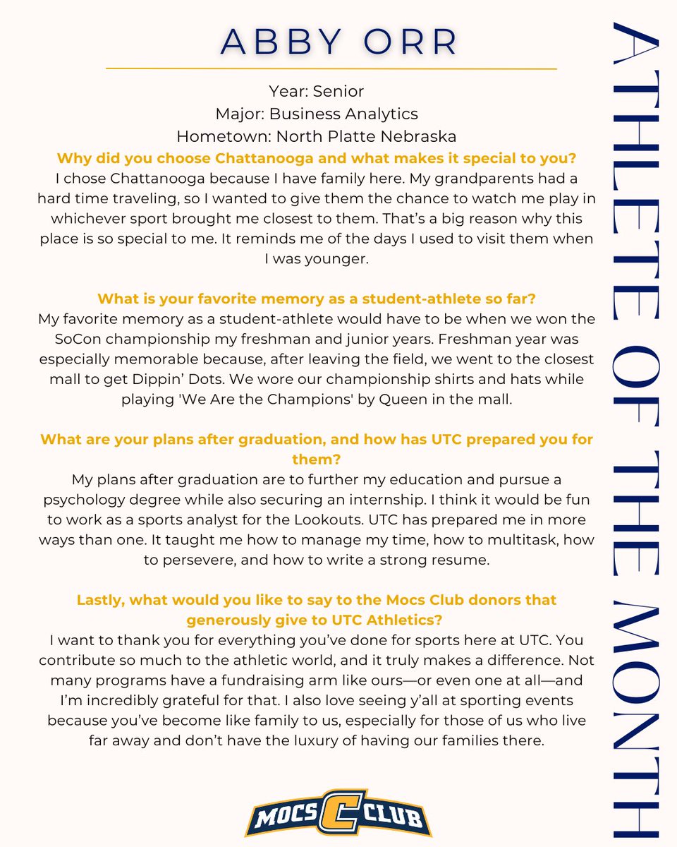 February Student-Athlete of the Month: Abby Orr! ✨Help us cheer her on as she starts her last season TODAY at Stetson University in DeLand, FL for the Frank Griffin Classic! 🥎