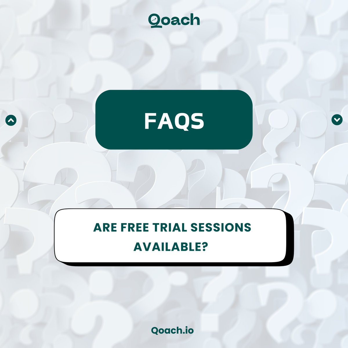 Qoach_io's tweet photo. Thinking about Coaching? Try it for Free!

Choosing a coach is a big decision and we get that you want to be sure before committing. We offer free trial sessions.

What you get here..

Read more: https://t.co/M59H7N8G5A

#Mentor #Coach https://t.co/hqM714XBw0