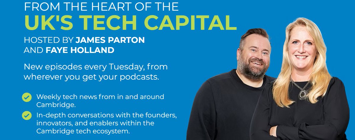 BradfieldCentre's tweet image. Keep in touch with the latest tech news via our podcast. Hosted by our very own James Parton &amp;amp; Faye Holland! 
cambridgetechpodcast.com

#podcast #cambridgetech #techcast #cambridgesciencepark