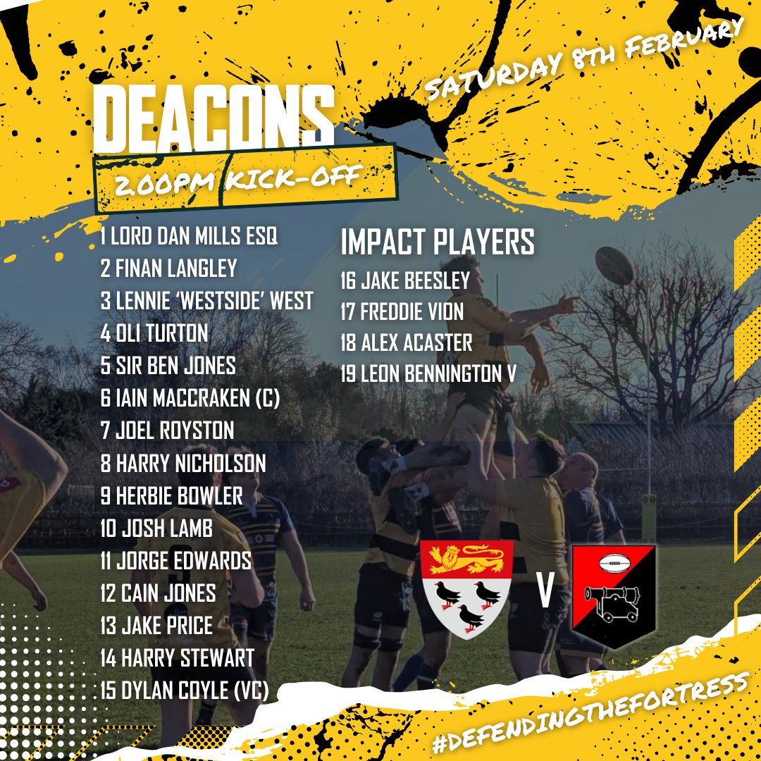 cantrugby's tweet photo. 🏉 HUGE SATURDAY AHEAD FOR BLACK & AMBER! 💛🖤

Strap in, folks—two massive games for CRFC tomorrow!

1st XV hit the road to face Westcombe Park, aiming to extend their winning streak.
Deacons defend the fortress at MTG against Vigo 2nds.
⏰ Both kick off at 2:00pm.
Plus, it's Round 2 of the Six Nations, and we’ve got every match live on all clubhouse screens:
📅 Saturday:
🏴‍☠️ Italy v Wales – 2:15pm
🏴🏴 England v France – 4:45pm

📅 Sunday:
🏴 Scotland v Ireland – 3:00pm
🔥 The bar will be open. The log burner will be roaring. The cheers will be LOUD.
Join us at the clubhouse for a full weekend of top-class rugby! 🍻🏉

#CRFC | #BlackAndAmber | #OneClub | #SixNations | #GameDay | #RugbyFamily