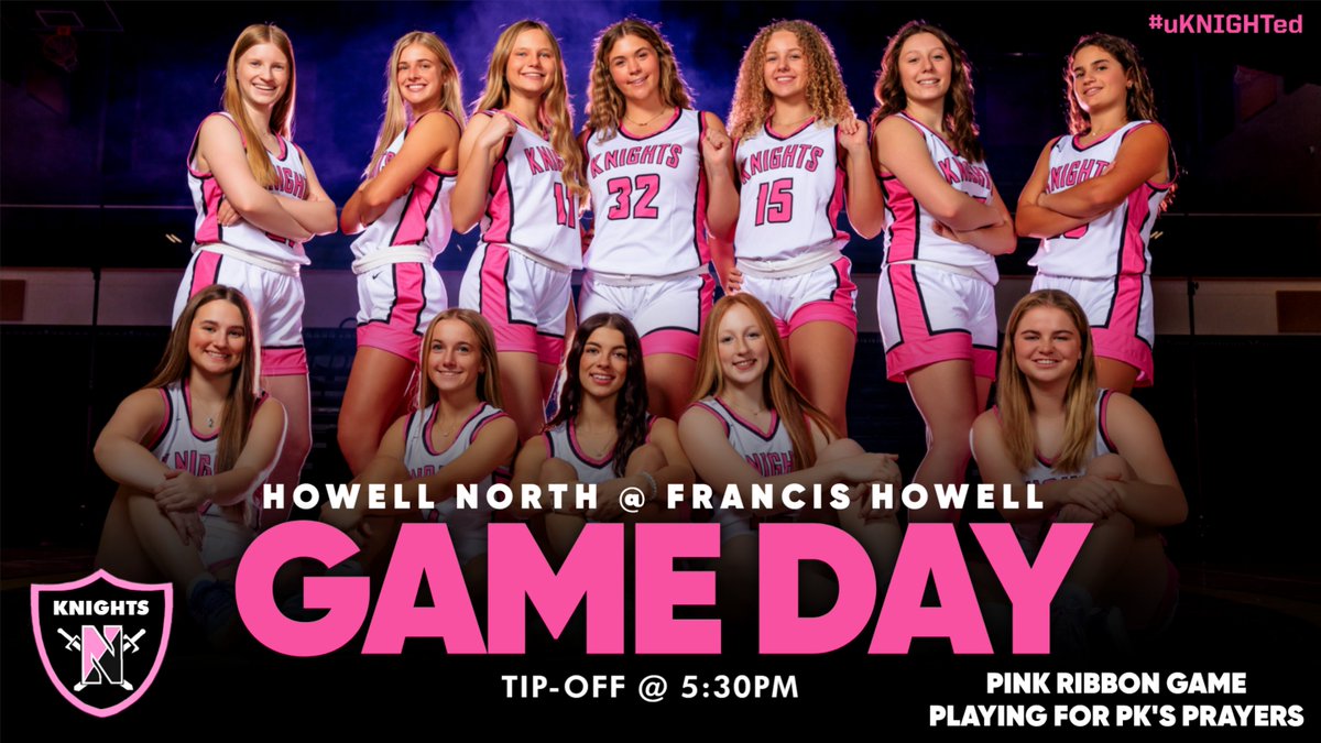 Lady Knights travel to FHHS tonight to face the Vikings! We will be playing for PK and her family! Please join us tonight as we raise money for DMG Awareness! Bring Cash! Tip-off 5:30!  #riseabove #uKNIGHTed <a href="/TMoranFHN/">Tommy Moran</a> <a href="/FHN_JVgirlBBall/">Howell North JV & C Team Girls Basketball</a> <a href="/SCoates1331/">Scott Coates</a> <a href="/fhnactivities/">Mike Janes</a> @FHN_Knight