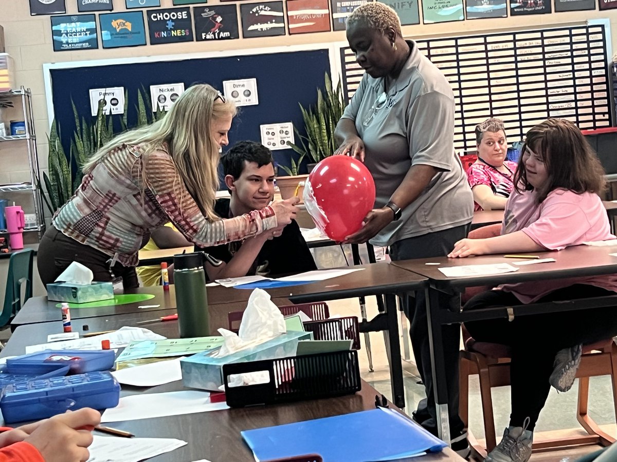 CC2 class had a great time practicing their shaving skills using a balloon and shaving cream. <a href="/wkhscc2/">WKHSCC2</a>