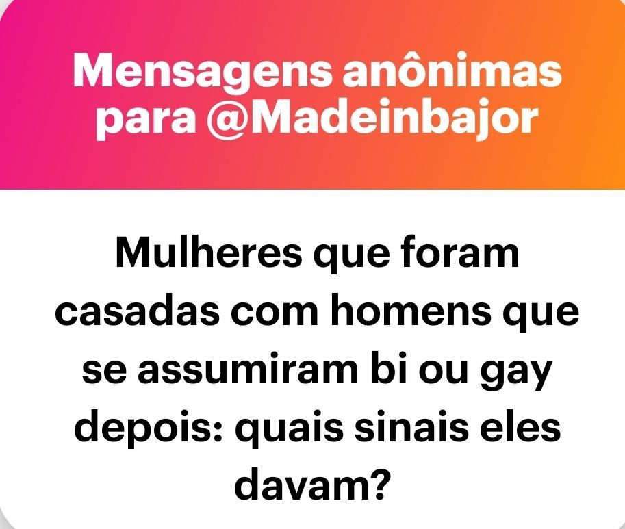 Pergunta para as mulheres