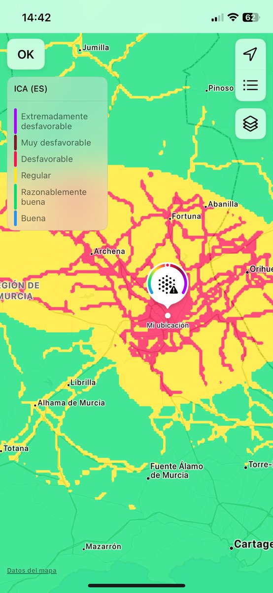 arreguiabogada's tweet photo. Hoy TAMBIÉN AIRE DESFAVORABLE y perjudicial para la salud,@navarro_corchon @Ballesta_Murcia @AytoMurcia @AmbientalRM @LopezMirasF , informen a la población!Tomen medidas! @SER_Murcia @MiradorORM @laverdad_es @diariolaopinion @FAPARM @murcia_lab @UsuariosanidadM @stopquemasmurc1 https://t.co/8djd5EIf2q