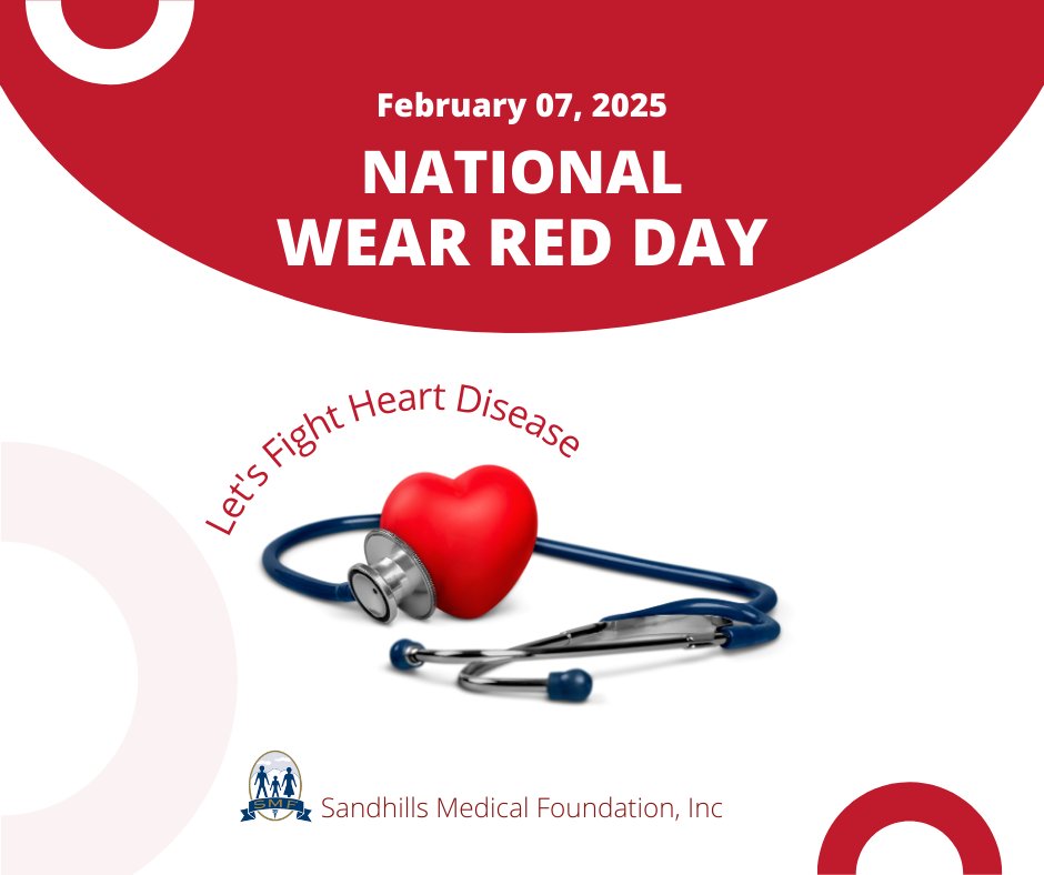 SandhillsMed's tweet photo. Today is National Wear Red Day! ❤️ Let’s raise awareness for heart disease and show our support for women’s heart health. Together, we can help save lives by spreading knowledge and encouraging healthy habits. Wear red and #NationalWearRedDay #onesandhills #ValueCHCs https://t.co/UXvxuRwEjM