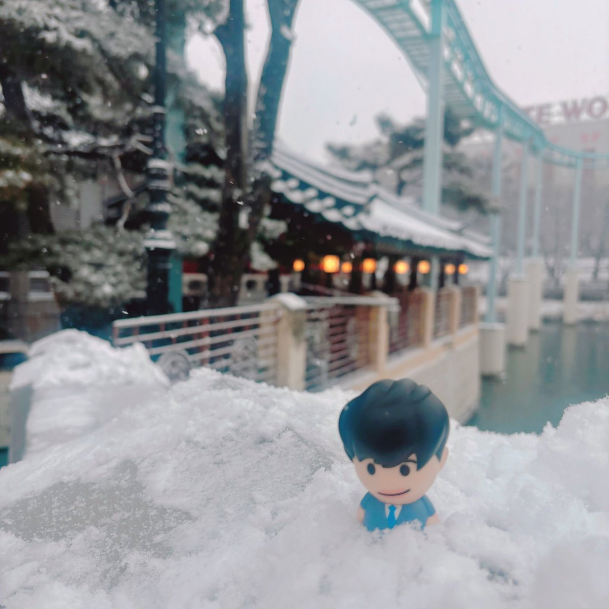 TK_0710_L's tweet photo. 田中くんと❄️
こっちでは雪が降りました⛄️ https://t.co/qa3E1hcQWw